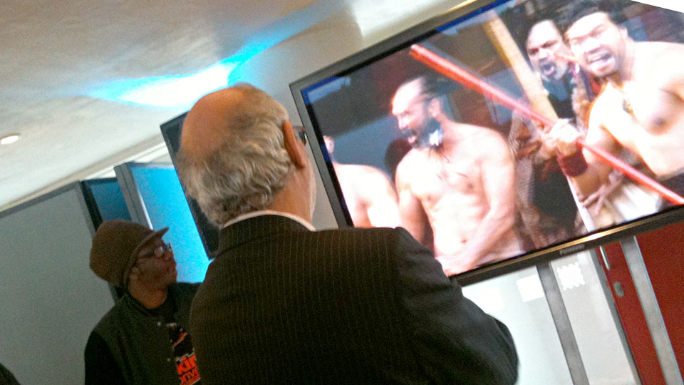 Don Letts and Alan Yentob at The Space launch event, Royal Festival Hall, London 2012